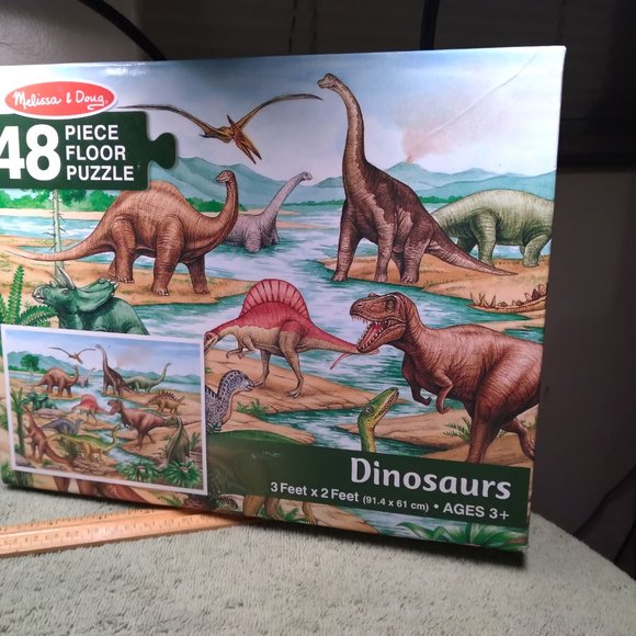 48 large piece dinosaur puzzle 3 feet x 2 feet - Picture 5 of 5